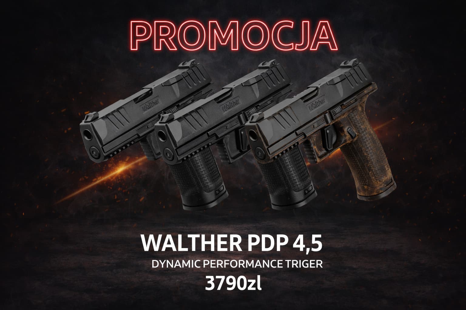 Walther PDP Full Size 4,5" OR Dynamic Performance Trigger 3 KOLORY