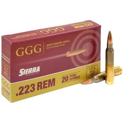 223 Rem GGG HPBT Sierra 69gr