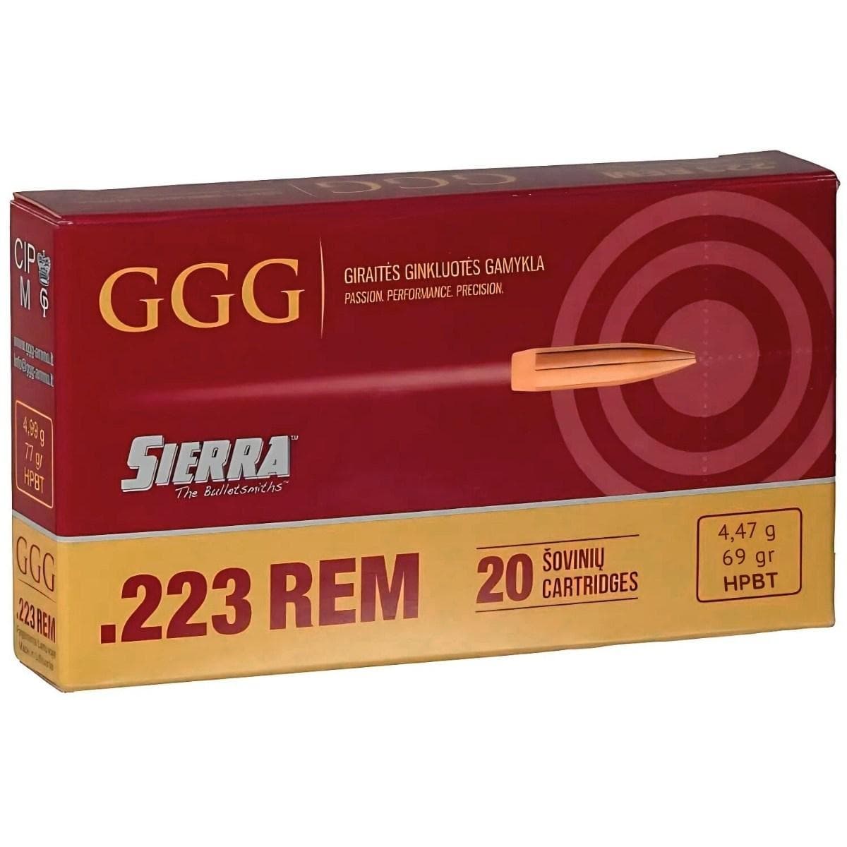 223 Rem GGG HPBT Sierra 69gr